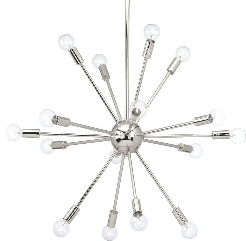 Ion 16-Light Chandelier, Polished Nickel