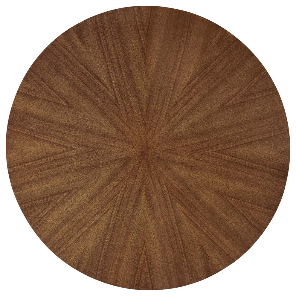 Crossroads 47" Round Wood Dining Table Walnut