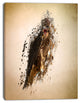 Abstract Falcon in Flight, Animal Canvas Wall Art, 12"x20"