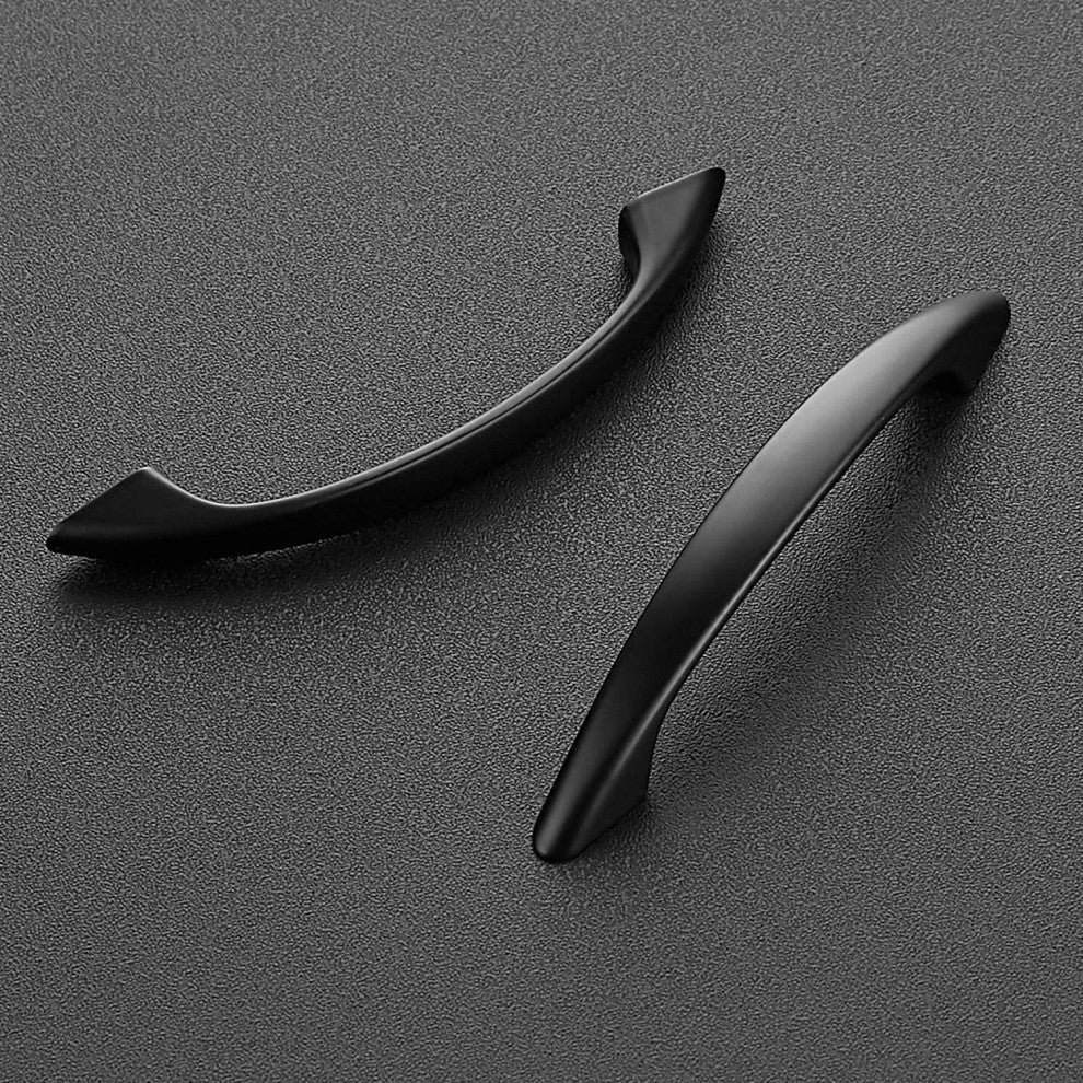 Matte Black 3 Inch Kitchen Cabinet Handles, Pack of 5