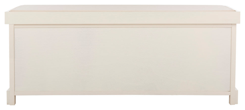 Safavieh Lonan Wicker Storage Bench, White