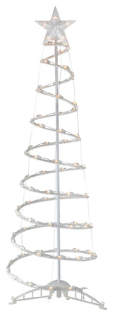 4' Lighted Spiral Cone Tree Outdoor Christmas Decoration, Clear Lights