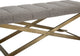 Modrest Xane Contemporary Grey Fabric and Brushed Brass Bench