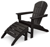 Yacht Club Shellback 2-Piece Adirondack Seating Set, Charcoal Black