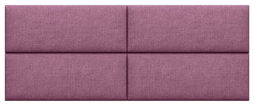 Jaxx Panelist Modern Padded Headboard, Set of 4 Panels, Queen, Plum
