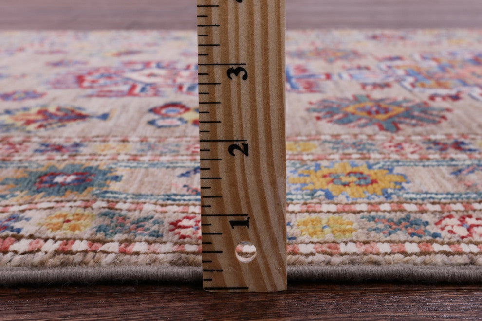Runner Handmade Geometric Super Kazak Rug 2' 8" X 9' 0" Q11234