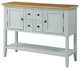 TATEUS 46" Console Table Buffet Sideboard Storage Drawers Cabinets Sofa Tables, Lime White