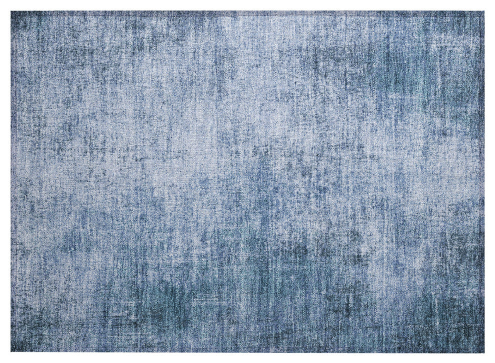 Machine Washable Indoor/Outdoor Chantille ACN1903 Blue 1'8" x 2'6" Rug