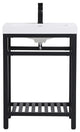 Elegant VF14024BK 24"Single Bathroom Metal Vanity, Black