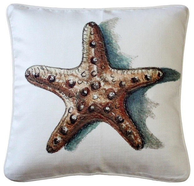 Tracy Upton Ponte Vedra Star Fish Throw Pillow, 20"x20"
