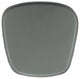 Gray Faux Leather Cushion Chair Pad