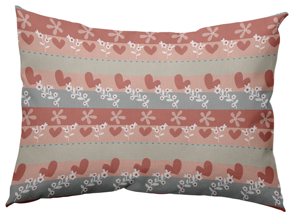 Love Garden Decorative Throw Pillow, Oatmeal, 14"x20"