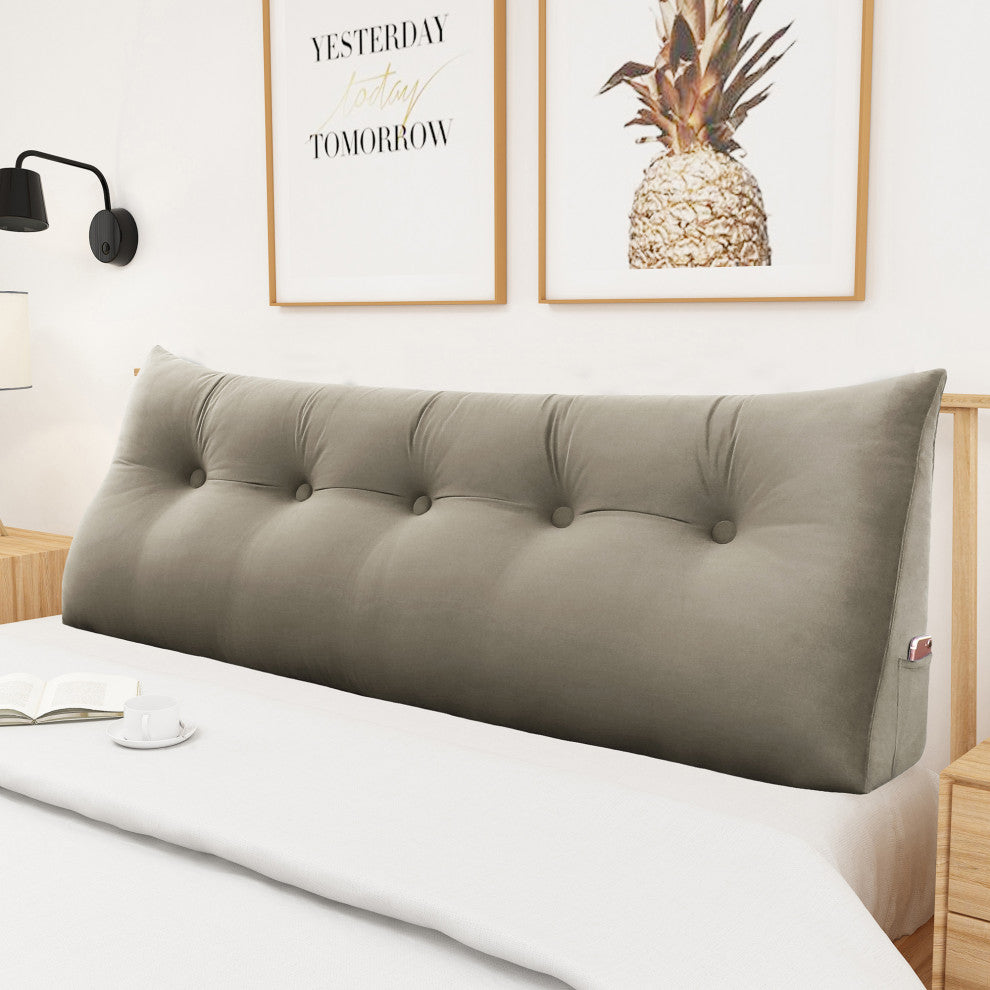 WOWMAX Bed Rest Wedge Dorm Bed Pillow Daybed Cushion Hostel Bed Headboard Pillow, 59x20x8
