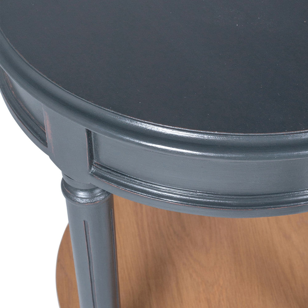 East at Main Sorano Side Table, Black-Natural