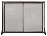 Samantha Iron Fireplace Screen, Black Brushed Gold