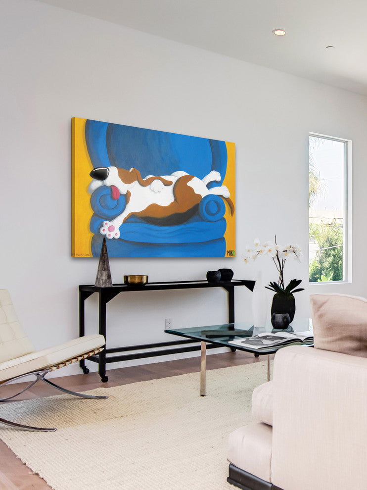 Marmont Hill, "Bark O Lounge" by Mike Taylor Painting on Wrapped Canvas, 60x40