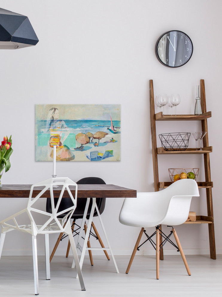"Summer Days Remembered" Painting Print on Wrapped Canvas, 36"x24"