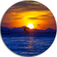 Old Wooden Pavilion In Sea, Seascape Photo Round Wall Art, 11"