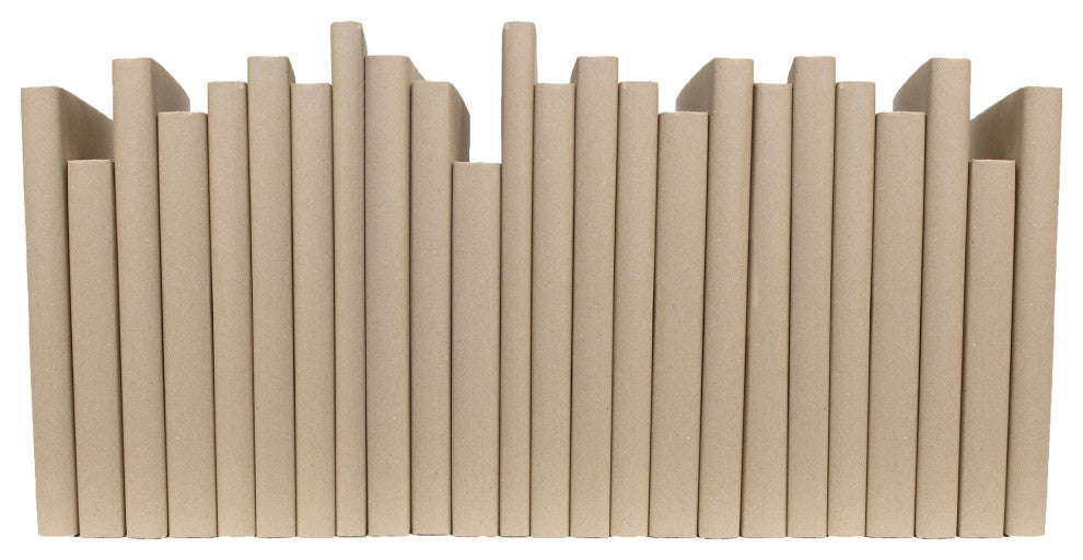 Decorative Books - Khaki Oversized Paper Wrapped - Tan Books By The Foot