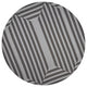 7' Round  Uv Treated Polypropylene Charcoal Area Rug