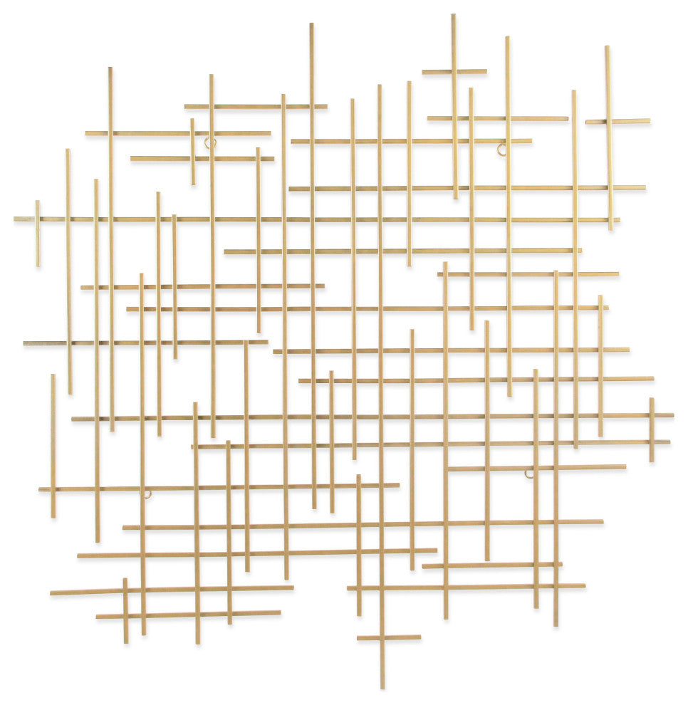 Iquara Large Gold Abstract Metal Wall Art