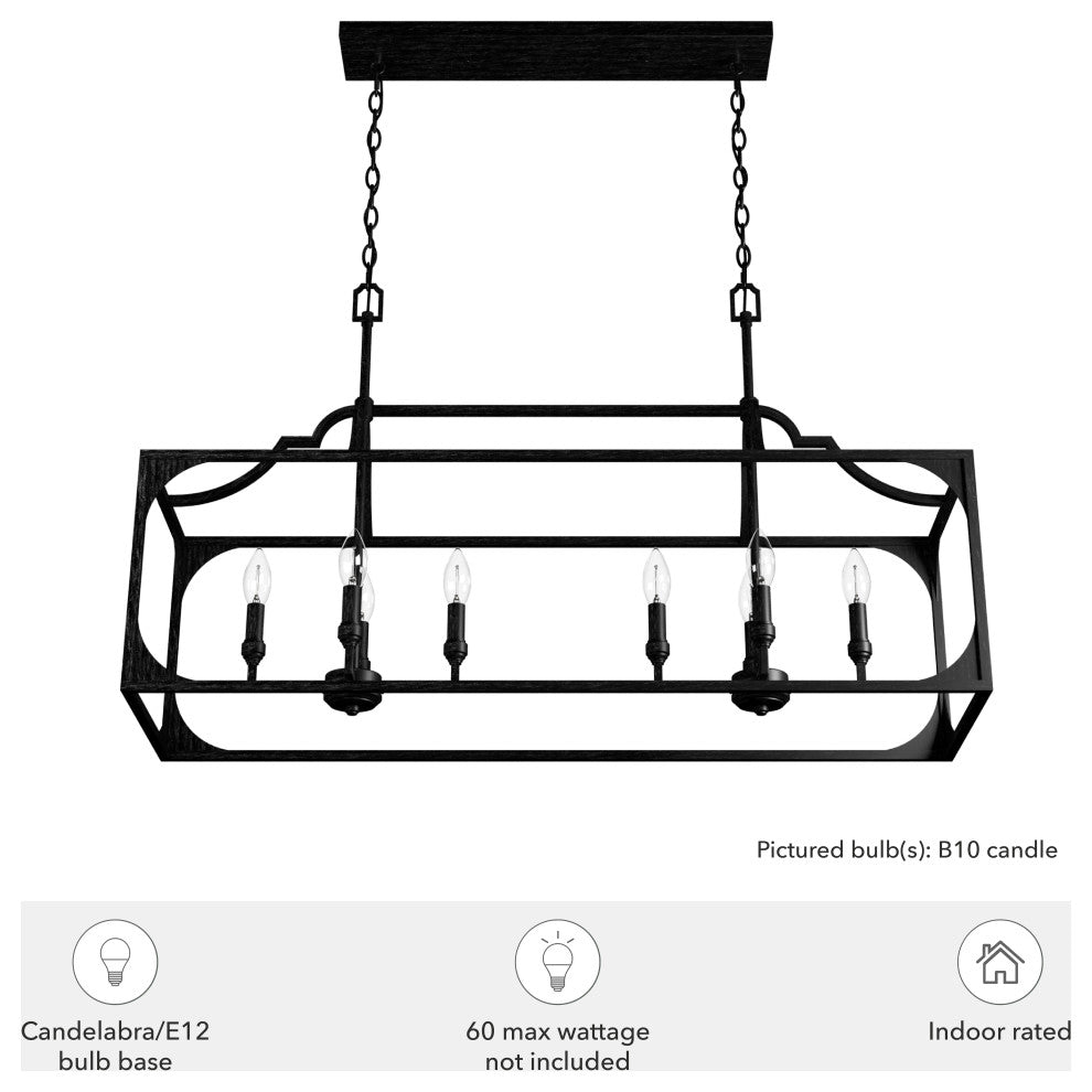 Highland Hill Rustic Iron 8 Light Chandelier Ceiling Light Fixture