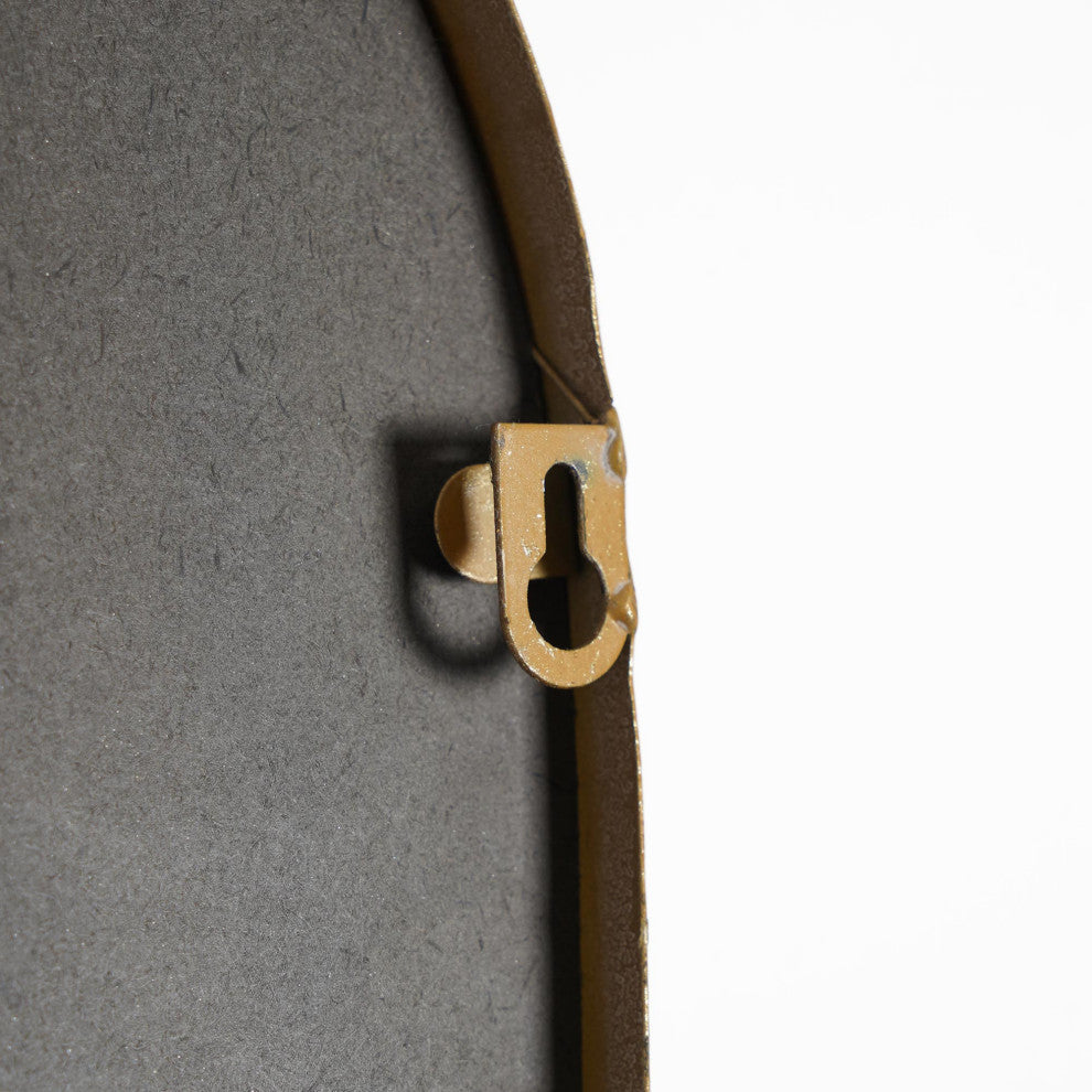 Head West Arch Antique Gold Ornate Metal Accent Wall Mirror