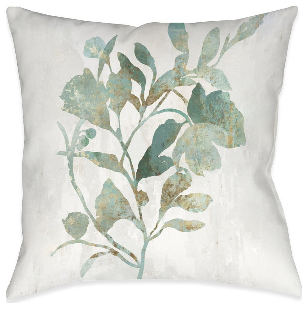 Laural Home Leaf Marking 18" X 18" Indoor Decorative Pillow