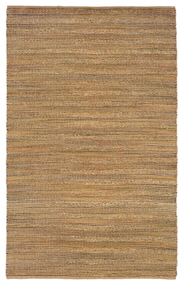 8" x 10" Brown Braided Jute Area Rug