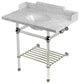 LMS36MAB6 36" Console Sink with Acrylic Legs (8", 3 Hole)