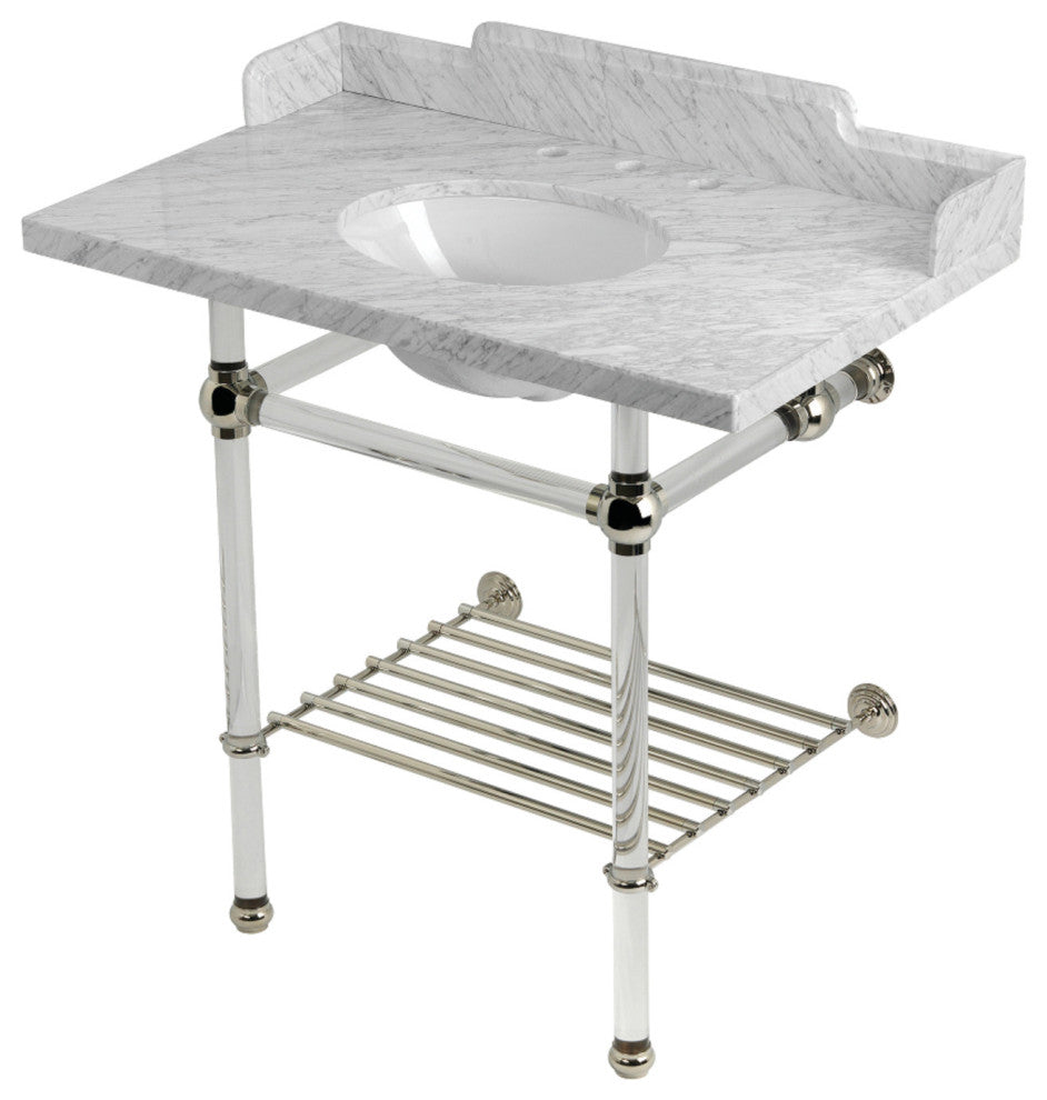 LMS36MAB6 36" Console Sink with Acrylic Legs (8", 3 Hole)
