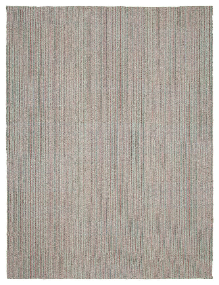 Rug N Carpet - Handmade Turkish 10' 2'' x 13' 5'' Decorative Wool Kilim Rug