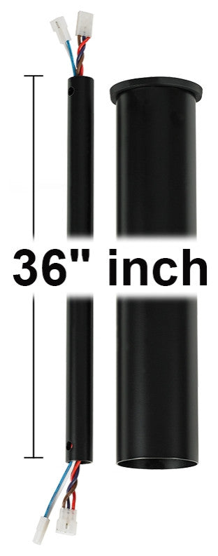 Monte Carlo DRM36BK 36" Minimalist Downrod, Matte Black