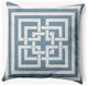 16x16" Greek New Key Nautical Decorative Indoor Pillow, Dusty Smoke