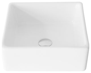 STYLISH 18" White Rectangular Ceramic Vessel Bathroom Sink White