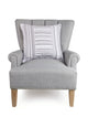 Gray Stripe Patch Pillow