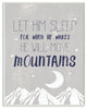 The Kids Room by Stupell Let Him Sleep Blue Mountains Kids Word Design, 10 x 15
