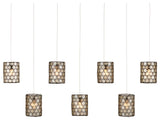 Regatta Rectangular 7-Light Multi-Drop Pendant