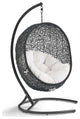 Encase Sunbrella Swing Outdoor Patio Lounge Chair - Black White