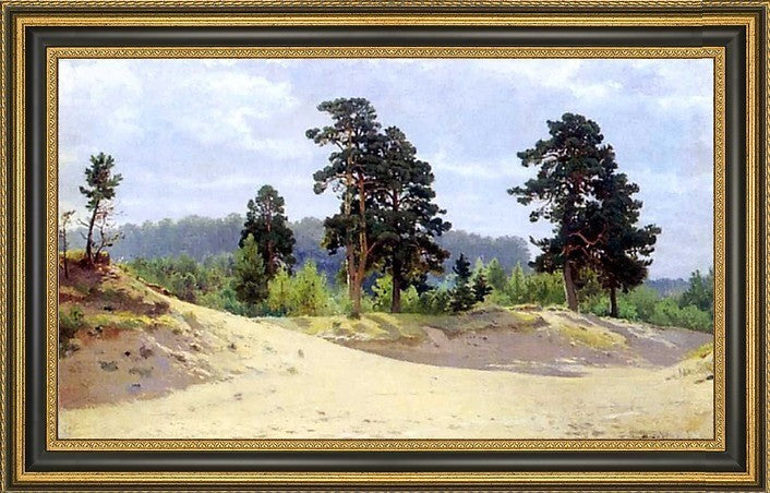 Ivan Ivanovich Shishkin Edge of Forest Framed Premium Canvas Print, 18"x27"