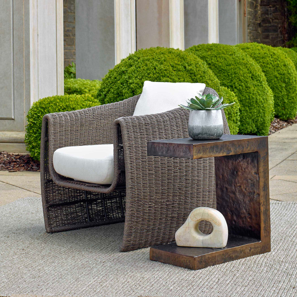 Uttermost Obra Bronze Outdoor Side Table