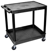 Luxor 2-Shelf Large Black Tub Cart