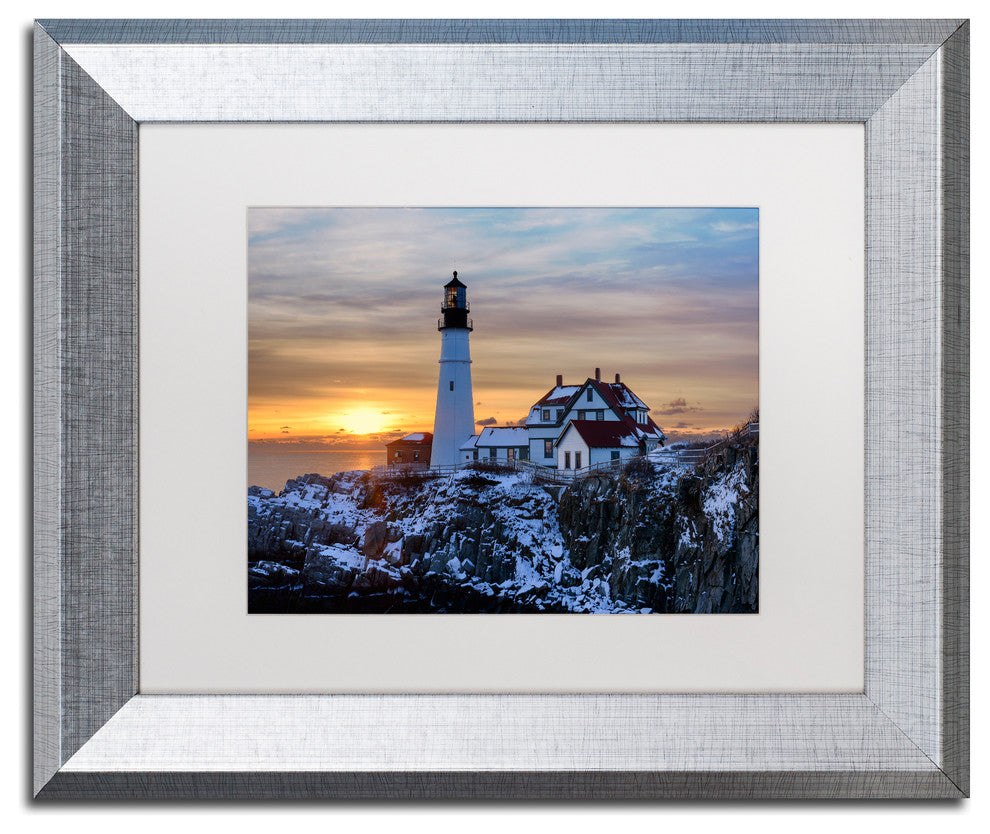 Blanchette Photography 'Maine Classic', Silver Frame, White Matte, 14"x11"