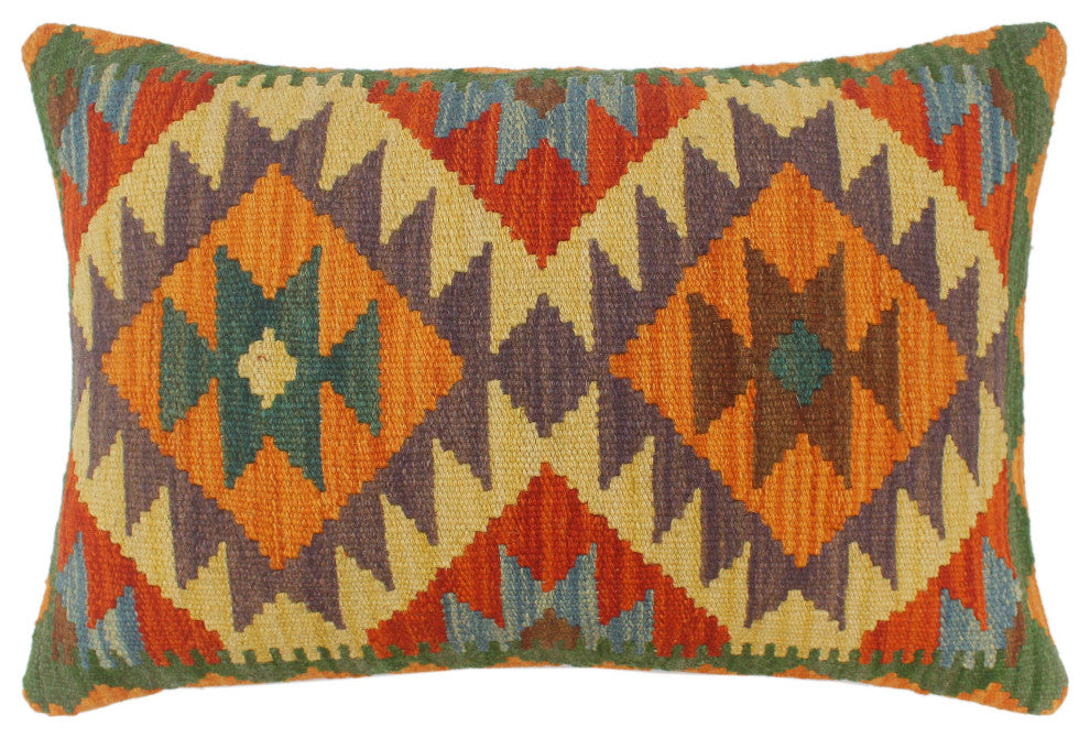 Turkish Boho Chic MacKie Hand Woven Kilim Pillow