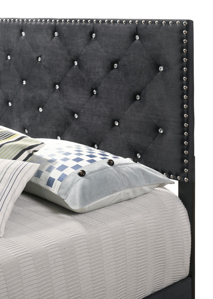 Suffolk Full Bed, Black, Queen