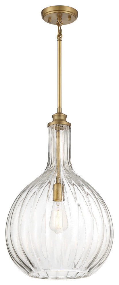 Brandon 1-Light Warm Brass Pendant