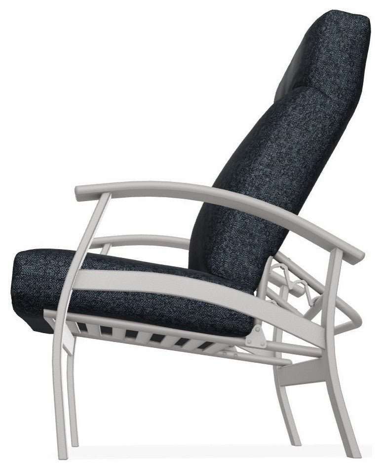 Belle Isle Cushion Outdoor Adjustable Back Chair, Restore Indigo/Warm Gray