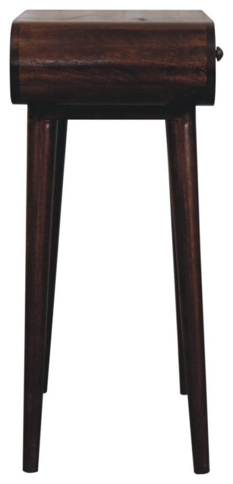 Artisan Furniture Mini California Walnut Dressing Table with Foldable Mirror