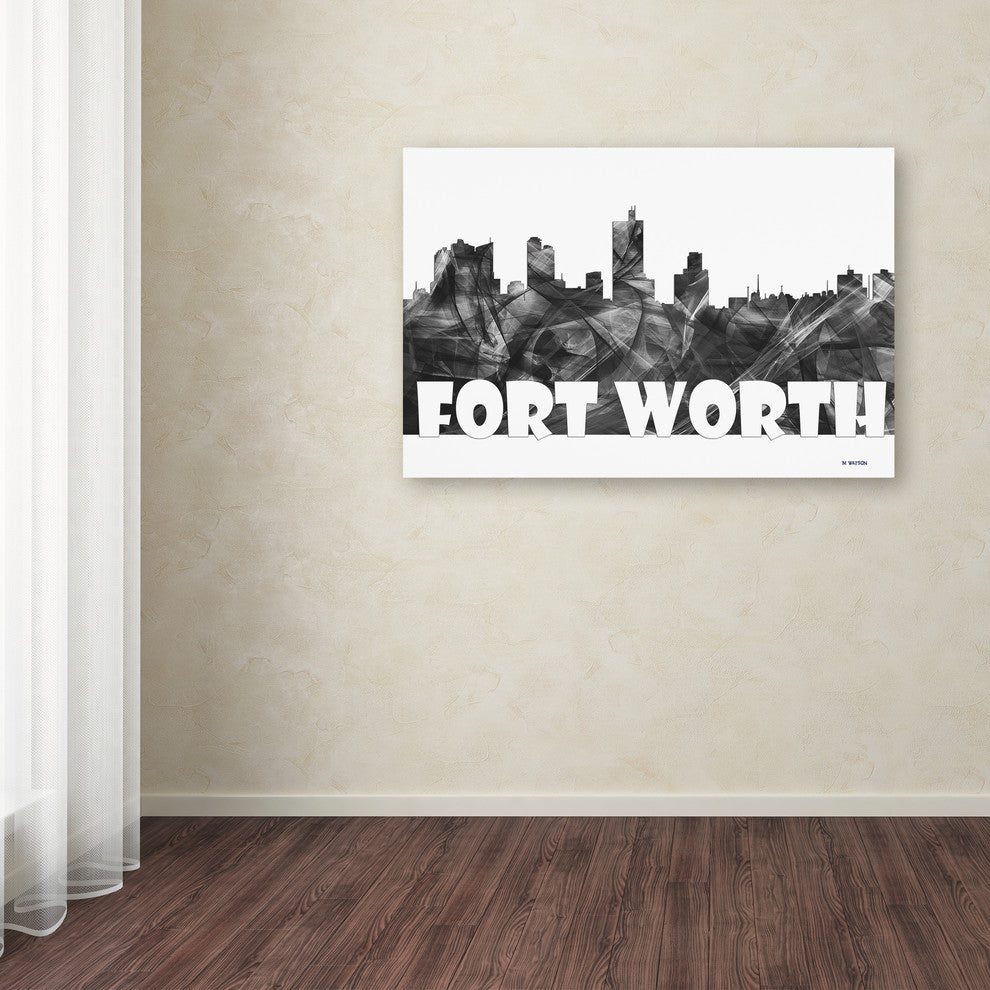 'Fort Worth Texas Skyline Bg-2' Canvas Art, 32x22