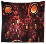 Red 3D Surreal Abstract Design Abstract Wall Tapestry, 39"x32"